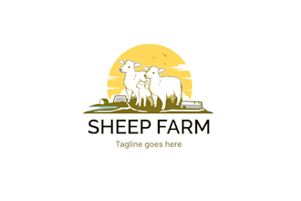 create professional and specially sheep farm logo design