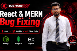 fix react js or mern stack bugs and errors
