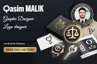 do a unique geometric logo and brand identity