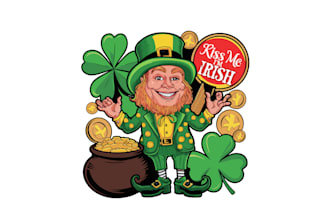 create awesome and gorgeous leprechaun logo design