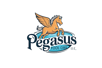 create creative good looking pegasus and pool service logo design