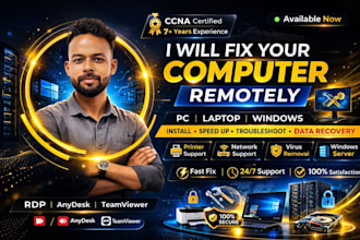 provide remote support for your computer and data recovery
