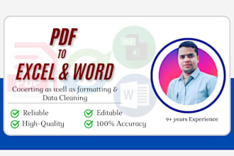convert PDF to excel and word