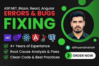 fix bugs in your dot net mvc, blazor, react, angular web app