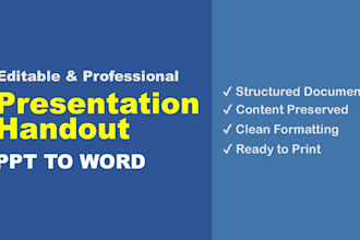convert your powerpoint slides into structured word document