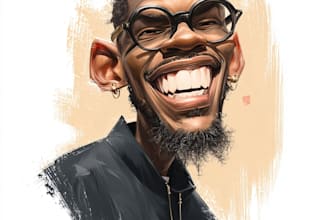 draw artistic cartoon caricatures