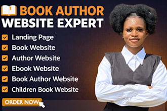 design a modern book author website or ebook author website