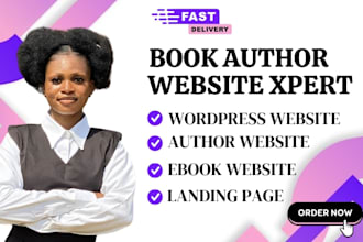 design a wordpress book author website for writers and authors