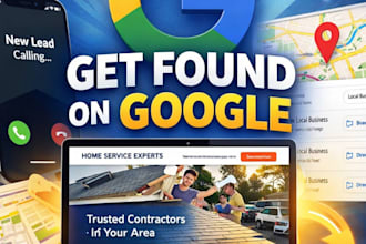 design a local business website with local SEO google ads goggle maps setup