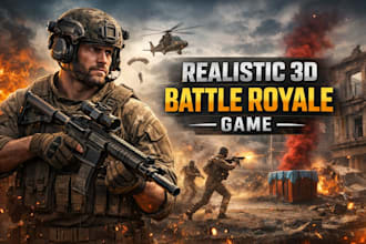 develop a battle royale multiplayer game in unity or unreal