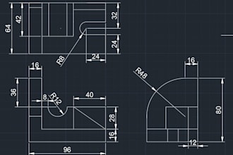 create 2d autocad mechanical drawing