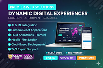 create a modern fast and responsive website