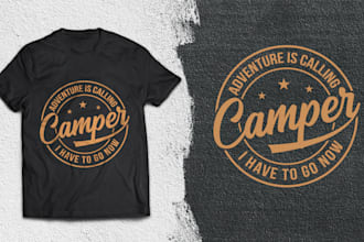 design eye catching typography t shirt for merch by amazon and print on demand