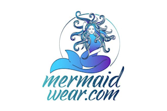 design a creative magical mermaid logo for your business or brand