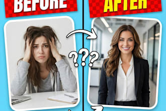 create a viral before and after youtube thumbnail that gets more clicks