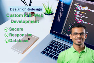 develop a custom PHP website with mysql