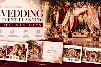 design luxury wedding decor and event planning presentations