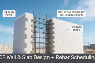 do structural design, permit drawing for icf homes or retaining wall