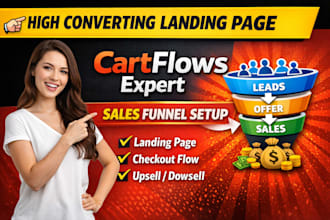 design cartflows sales funnel and landing page in wordpress
