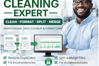clean, split, and merge your excel data
