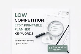 find low competition etsy printable planner keywords