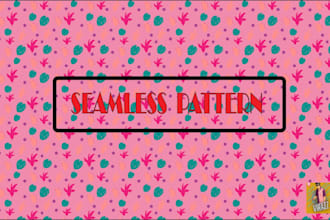 create unique monogram logo seamless patterns for