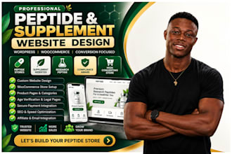 build a research peptide website or store with coa pages on woocommerce