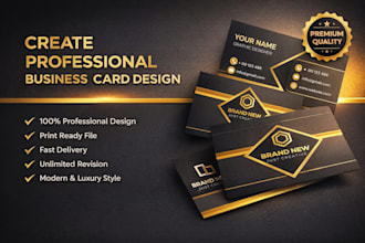 professional business card design with print ready file