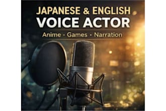 record natural japanese male voice acting or narration