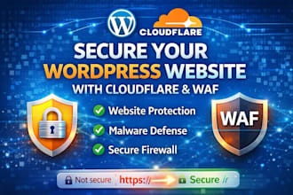 secure your wordpress website using cloudflare and waf
