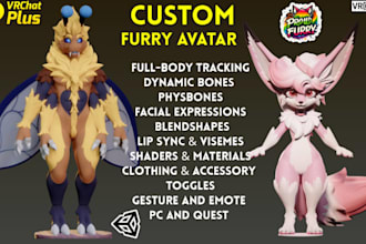 make 3d furry vtuber avatar, nsfw vrchat model, dragon furry rig, vtuber model