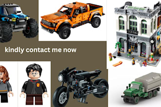 design lego mocs for cars, ships, bikes, toys and house with XML and PDF files