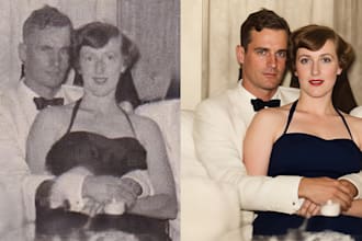 fix, restore and colorize old family photos