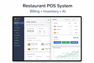 build a complete restaurant management system with billing and inventory
