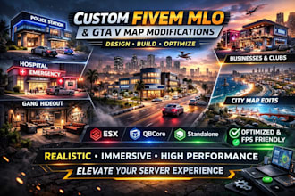develop custom fivem mlos and gta v map modifications