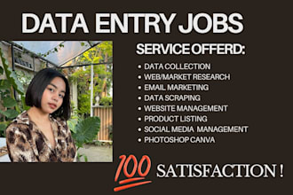 do something related to data entry and virtual assistant job
