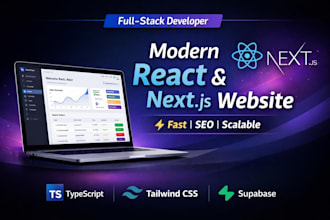 develop a modern react next js spa or dynamic website