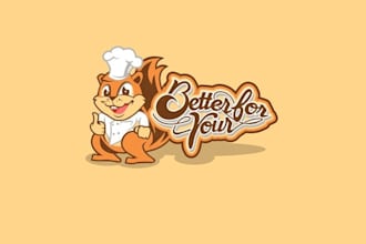 create a flat modern fun logo design