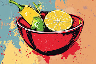 food pop art of your food pop art