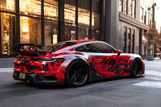 create car wrap design and vehicle branding ready for print