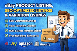do amazon ebay dropshipping ds virtual assistant product seo listing ebay lister