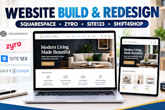 build and edit squarespace, zyro, site123 and shift4shop websites
