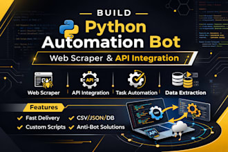 build fast responsive python bot for any automation web scrapper api