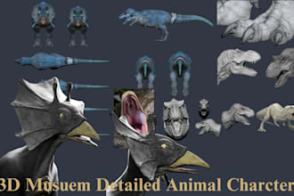 3d museum 3d animal sculpt realistic fur creature model stl file for 3d printing