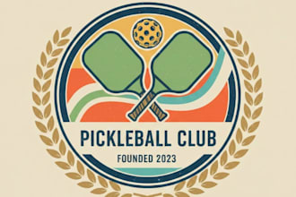 do wonderful and excellent pickleball logo design for your brand