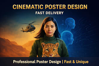 design a cinematic and professional poster