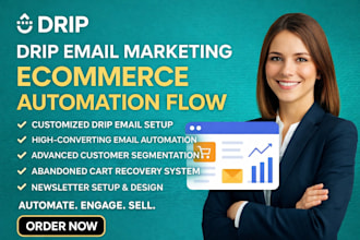 setup drip ecommerce email marketing automation flow drip newsletter campaign