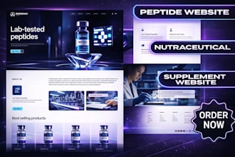 build peptide biotech website research peptide store nutraceutical sarms website