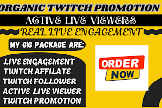 do twitch promotion, active live viewers, twitch follower, twitch affiliate