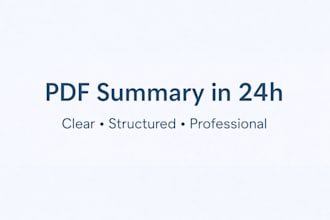 summarize and rewrite your PDF clearly in 24 hours